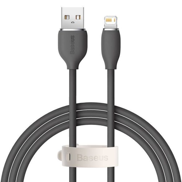 Baseus Jelly USB-A - Lightning kábel, 2,4A, 1,2m (fekete)