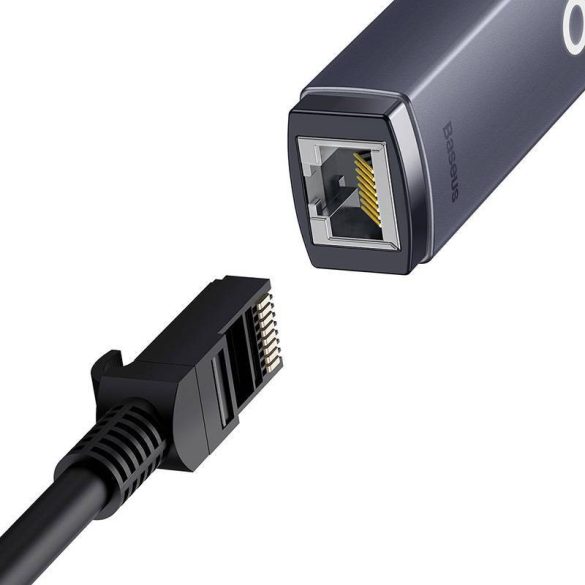 Baseus Lite Series USB–RJ45 hálózati adapter, 100 Mbps (szürke)