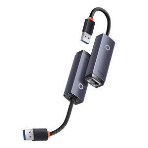 Baseus Lite Series USB–RJ45 hálózati adapter, 1000 Mbps (szürke)