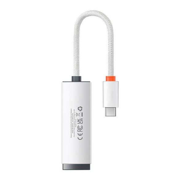 Baseus Lite Series USB-C – RJ45 hálózati adapter, 100Mbps (fehér)