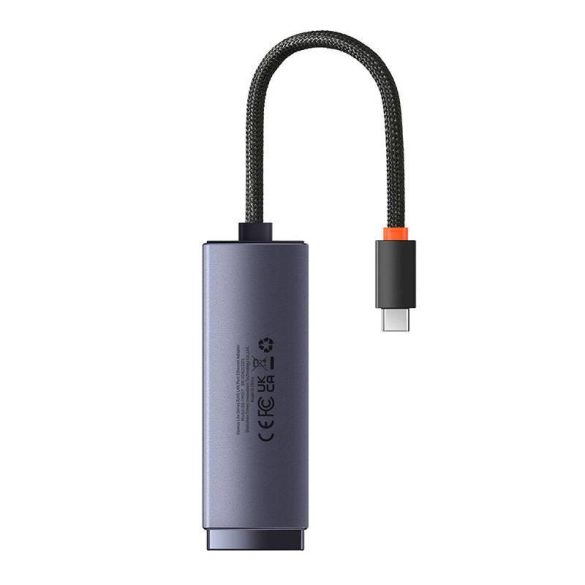 Baseus Lite Series USB-C–RJ45 hálózati adapter, 100 Mbps (szürke)