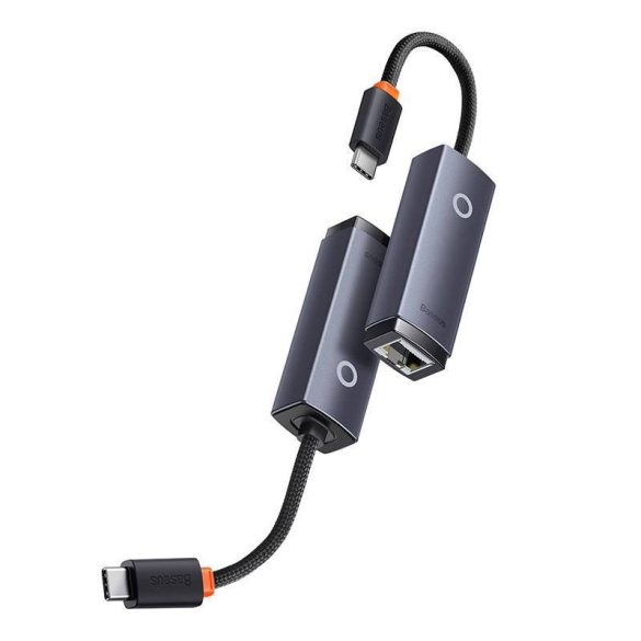 Baseus Lite Series USB-C–RJ45 hálózati adapter, 100 Mbps (szürke)