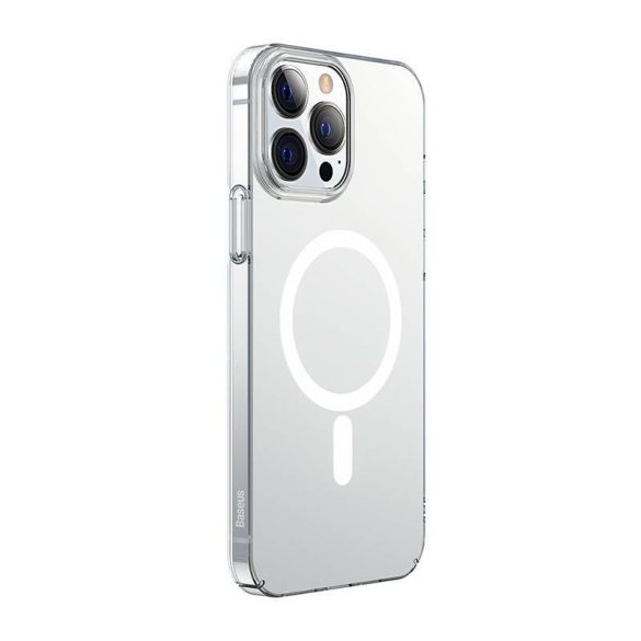 Baseus Crystal mágneses tok iPhone 13 Pro Max készülékhez (átlátszó) + edzett üveg
