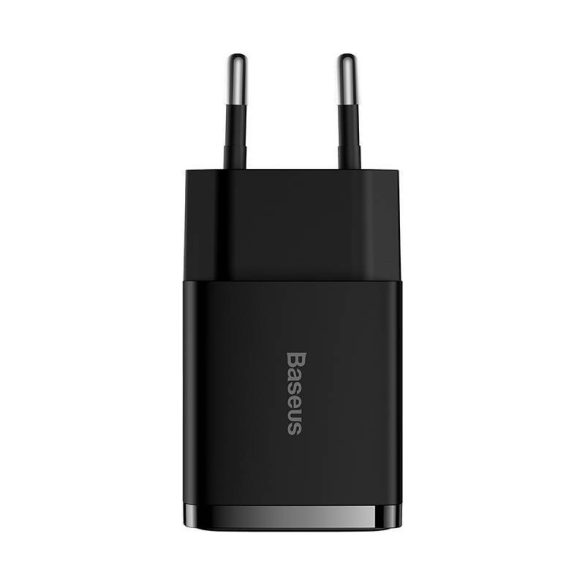 Baseus kompakt gyorstöltő, 2x USB, 10.5W (fekete)