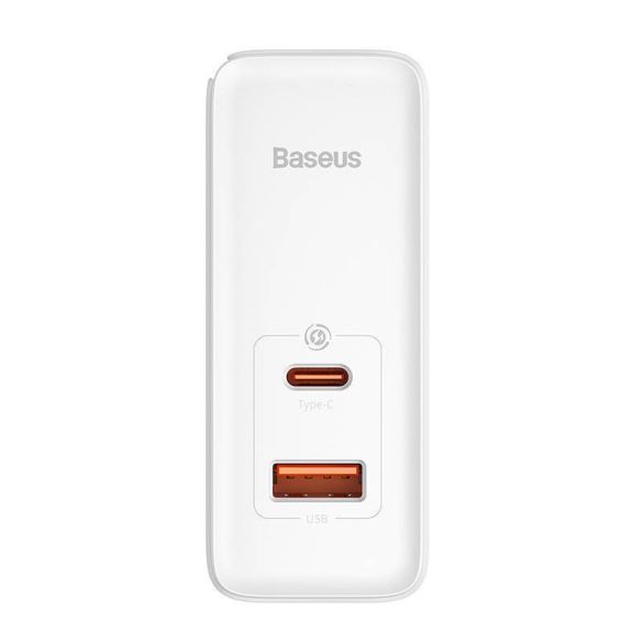Baseus GaN5 Pro USB-C + USB fali töltő, 100W  + 1m kábel (fehér)