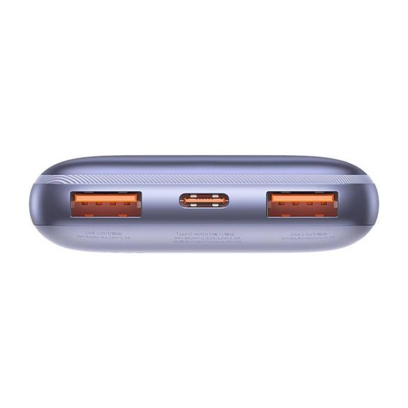 Baseus Bipow Pro Powerbank, 10000mAh, 2xUSB, USB-C, 20W (lila)