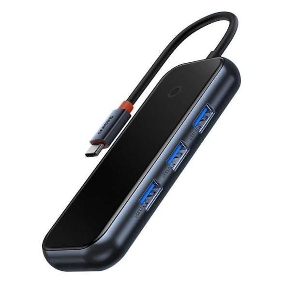 Baseus AcmeJoy 4 az 1-ben HUB USB-C - 3x USB 3.0 + USB-C PD (sötétszürke)