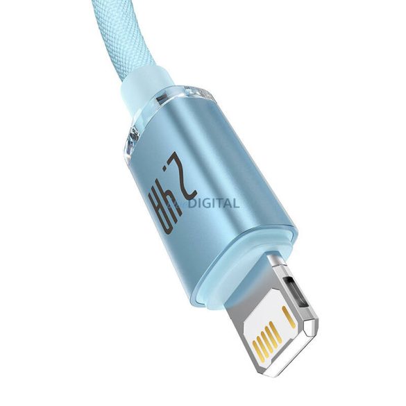 Baseus Crystal Shine USB-A - Lightning kábel 2.4A 2m - kék