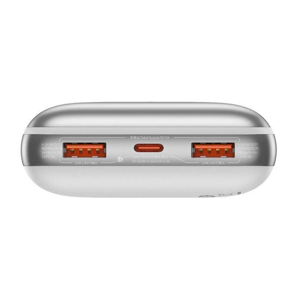 Baseus Bipow Pro Powerbank, 20000mAh, 2xUSB, USB-C, 22.5W (fehér)