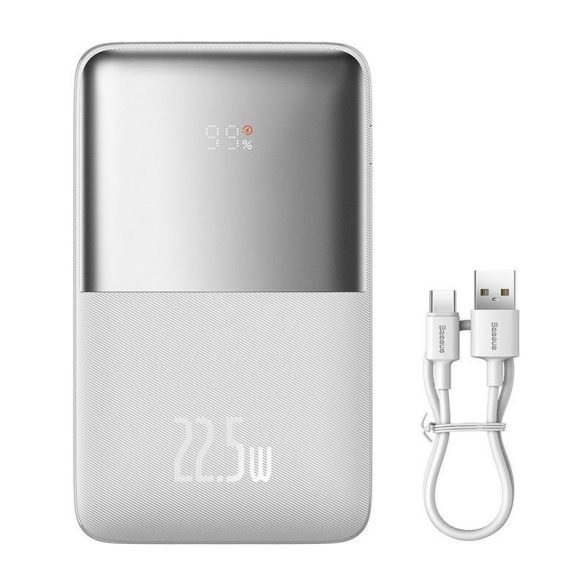 Baseus Bipow Pro Powerbank, 20000mAh, 2xUSB, USB-C, 22.5W (fehér)