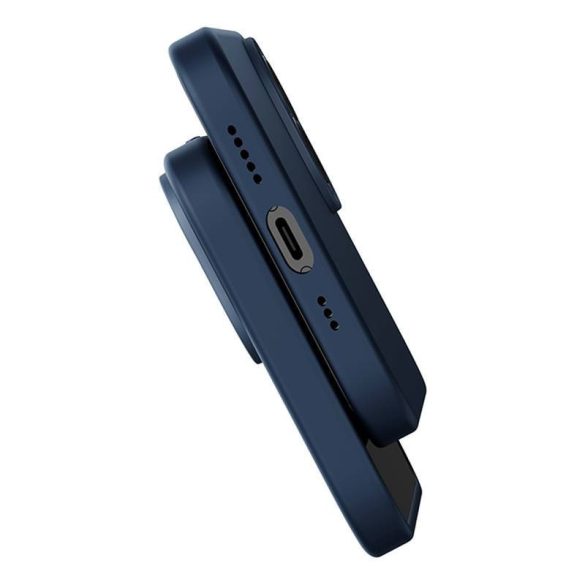 Baseus Liquid Silica iPhone 14 Plus Tok és üvegfólia (kék)