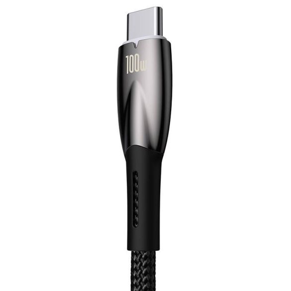 Baseus Glimmer USB - USB-C töltőkábel, 100W, 1m (fekete)