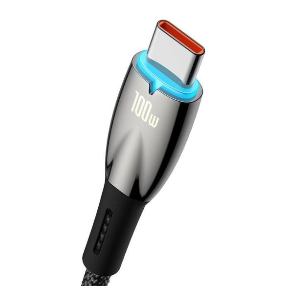 Baseus Glimmer USB - USB-C töltőkábel, 100W, 2m (fekete)