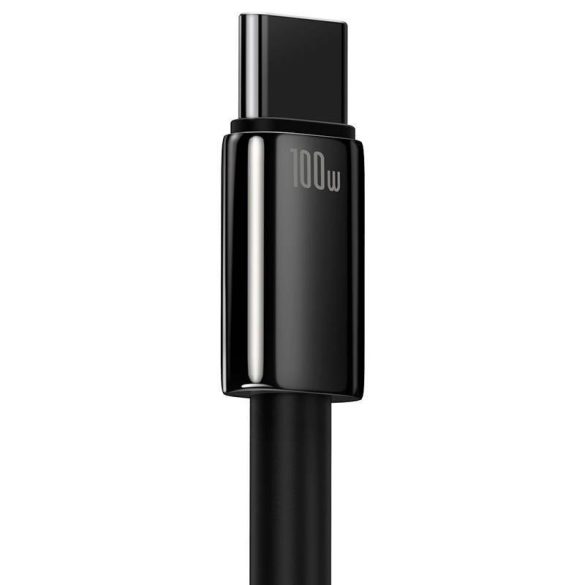 Baseus Tungsten Gold USB - USB-C Kábel, 100W, 1m (fekete)