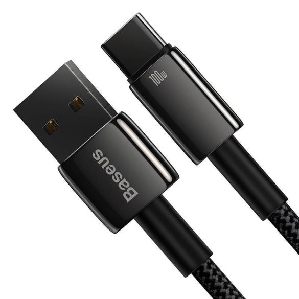 Baseus Tungsten Gold USB - USB-C Kábel, 100W, 1m (fekete)