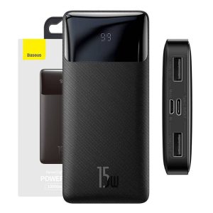 Baseus Bipow Powerbank 10000mAh, 15W (fekete)