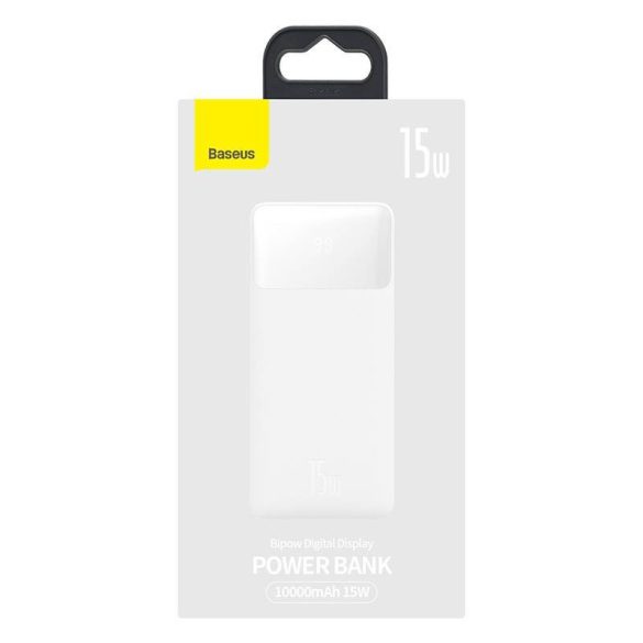 Baseus Bipow Powerbank 10000mAh, 15W (fehér)