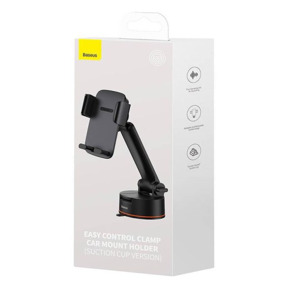 Baseus Easy Control Clamp Autós telefontartó tapadókoronggal (fekete)