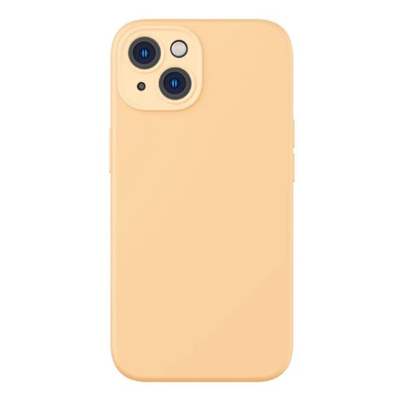 Baseus Liquid Silica iPhone 14  Tok, üvegfólia és tisztító készlet (sárga)