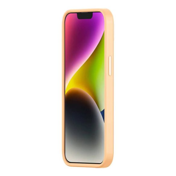 Baseus Liquid Silica iPhone 14 Plus Tok, üvegfólia és tisztító készlet (sárga)