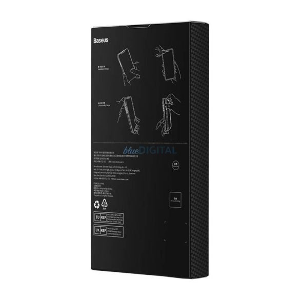 Mágneses tok Baseus Synthetic Fiber SeriesiPhone 14 Pro (fekete)+ edzett üveg + tisztító készlet
