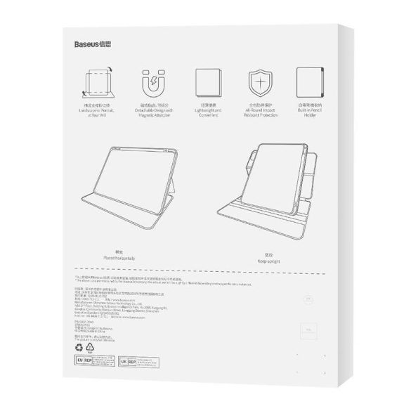 Baseus Minimalist iPad PRO 11"/Pad Air4/Air5 10.9" Mágneses tok (fekete)