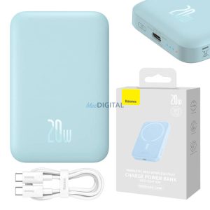 Powerbank Baseus Magnetic Mini 6000mAh 20W MagSafe (kék)