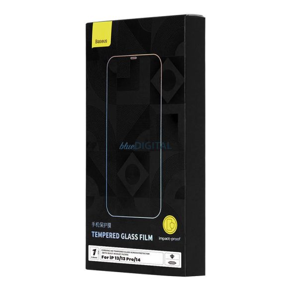 Edzett üveg Baseus 0.4mm iPhone 13/13 Pro/14 + tisztító készlet