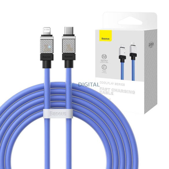 Gyorstöltő kábel Baseus USB-C a Coolplay Series 2m, 20W (lila)