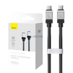 Kábel USB-C do USB-C Baseus CoolPlay 100W 2m (fekete)