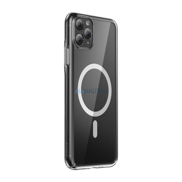Baseus Magnetic Magnetic Crystal Clear iPhone 11 Pro (átlátszó) teljesen edzett üvegből készült képernyővédő és tisztító készlet tok