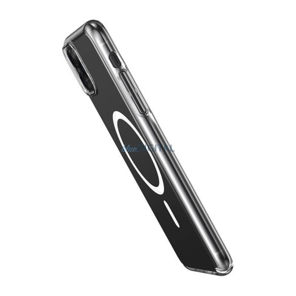 Telefon tok Baseus Magnetic átlátszó iPhone 11 Pro Max (átlátszó)teljesen edzett üvegből készült képernyővédő és tisztító készlet