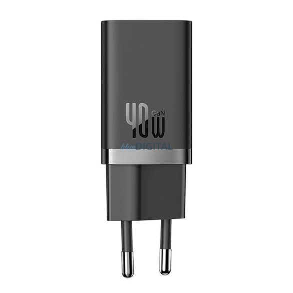 Fali töltő Baseus GaN5 40W, 2x USB C (fekete)