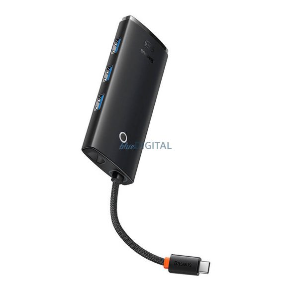 HUB Baseus Lite Series 5 portos USB-C HDMI+USB3.0x3+PD (fekete)