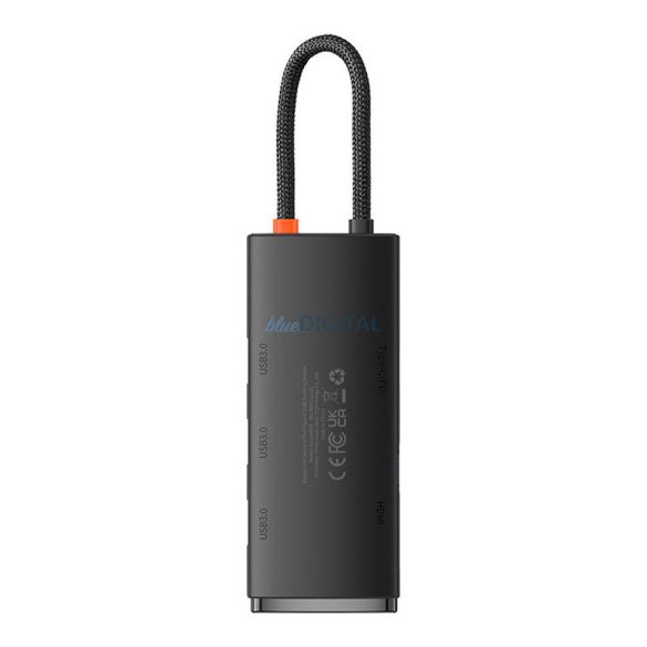 HUB Baseus Lite Series 5 portos USB-C HDMI+USB3.0x3+PD (fekete)