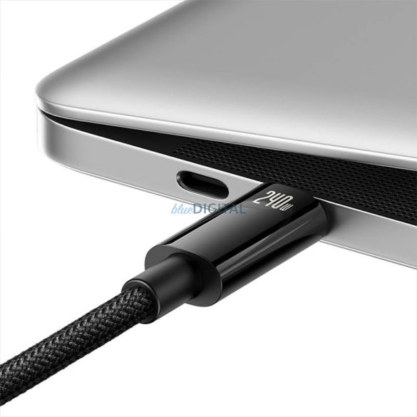 USB-C USB-C kábel Baseus Tungsten arany 240W 1m (fekete)