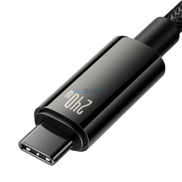 USB-C USB-C kábel Baseus Tungsten arany 240W 1m (fekete)