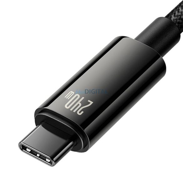 USB-C USB-C kábel Baseus Tungsten arany 240W 3m (fekete)