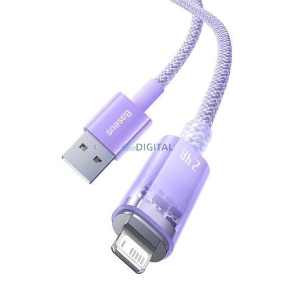 Gyorstöltő kábel Baseus USB-A Lightning Explorer Series 1m 2.4A (lila)