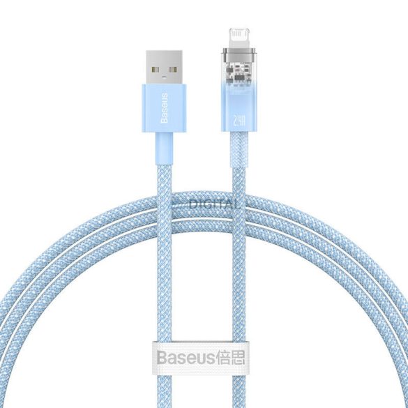 Gyors töltőkábel Baseus Explorer USB Lightning 2.4A 1M (kék)