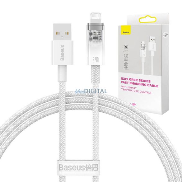 Gyors töltőkábel Baseus Explorer USB Lightning 2.4A 1M (fehér)