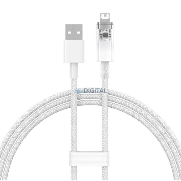 Gyors töltőkábel Baseus Explorer USB Lightning 2.4A 1M (fehér)