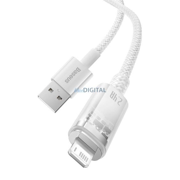 Gyors töltőkábel Baseus Explorer USB Lightning 2.4A 1M (fehér)