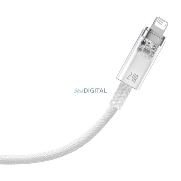 Gyors töltőkábel Baseus Explorer USB Lightning 2.4A 1M (fehér)