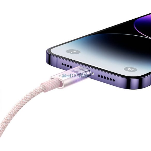 Gyorstöltő kábel Baseus USB-A Lightning Explorer Series 1m, 2,4A (rózsaszín)