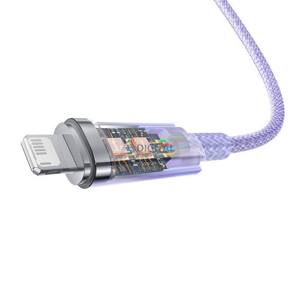 Gyorstöltő kábel Baseus USB-A Lightning Explorer Series 2m, 2.4A (lila)