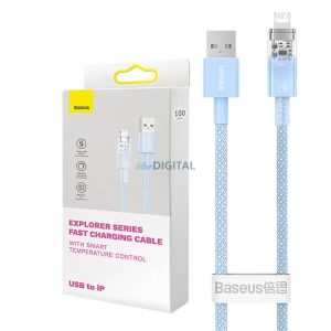 Gyorstöltő kábel Baseus USB-A Lightning Explorer Series 2m, 2.4A (kék)