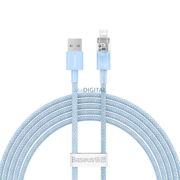 Gyorstöltő kábel Baseus USB-A Lightning Explorer Series 2m, 2.4A (kék)