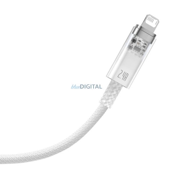 Gyorstöltő kábel Baseus USB-A Lightning Explorer Series 2m, 2.4A (fehér)