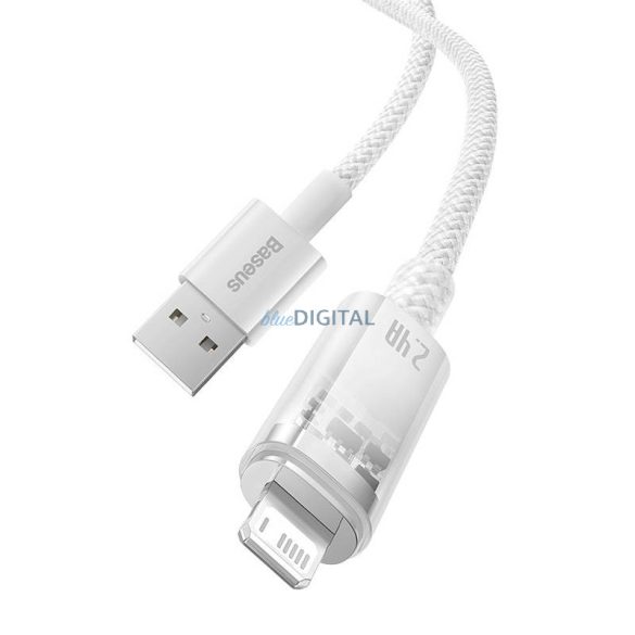 Gyorstöltő kábel Baseus USB-A Lightning Explorer Series 2m, 2.4A (fehér)